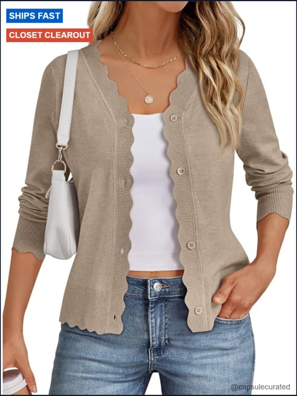 Lightweight Cardigan Sweater Long Sleeve Button Down V-Neck Casual Fall